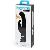 Happy Rabbit G-Spot Stroker Rabbit Vibrator Black USB Rechargeable Waterproof with Dual Motors and 15 Functions VIBRATORS-RABBIT-MULTI
